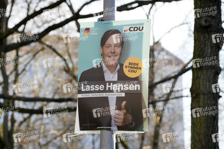 Wahlplakate zur Bundestagswahl 2025 in Berlin