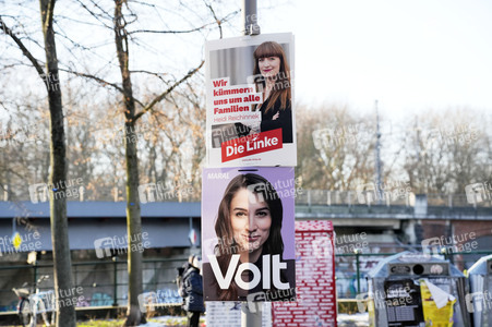 Wahlplakate zur Bundestagswahl 2025 in Berlin