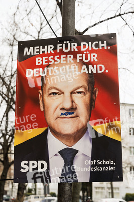 Wahlplakate zur Bundestagswahl 2025 in Berlin