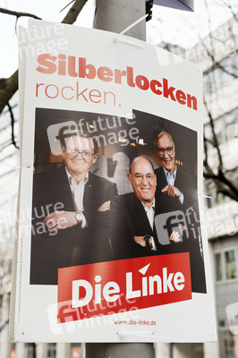 Wahlplakate zur Bundestagswahl 2025 in Berlin
