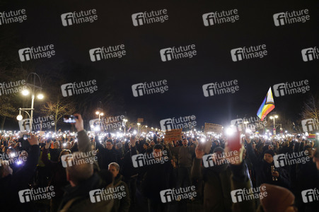 Demonstration gegen den Rechtsruck in Berlin