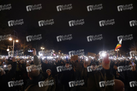 Demonstration gegen den Rechtsruck in Berlin