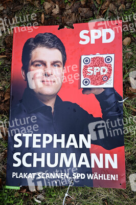 Wahlplakate zur Bundestagswahl 2025 in Radeberg