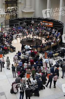 Radioshow mit Sahra Wagenknecht in Berlin