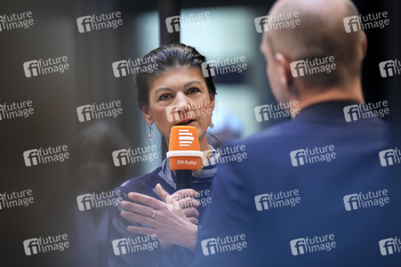 Radioshow mit Sahra Wagenknecht in Berlin