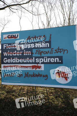 Vandalismus an Wahlplakaten in Bonn