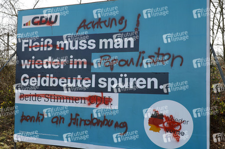Vandalismus an Wahlplakaten in Bonn