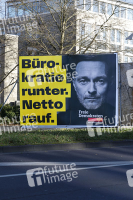 Wahlplakate zur Bundestagswahl 2025 in Bonn