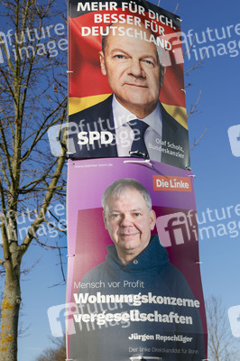 Wahlplakate zur Bundestagswahl 2025 in Bonn