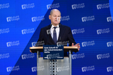 Olaf Scholz bei Alstom Transportation in Görlitz