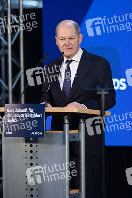 Olaf Scholz bei Alstom Transportation in Görlitz