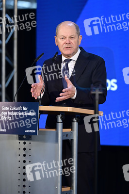 Olaf Scholz bei Alstom Transportation in Görlitz