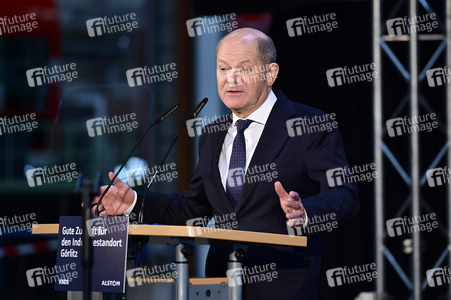 Olaf Scholz bei Alstom Transportation in Görlitz