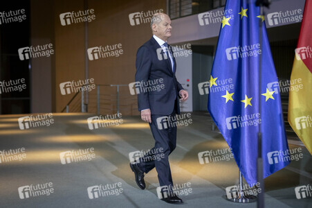Pressestatement von Olaf Scholz in Berlin
