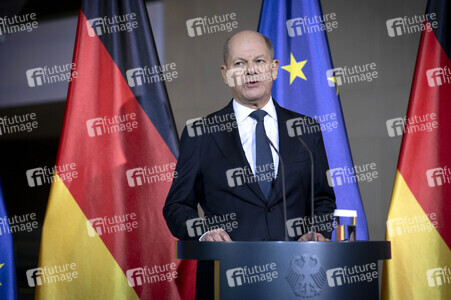 Pressestatement von Olaf Scholz in Berlin