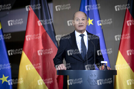 Pressestatement von Olaf Scholz in Berlin