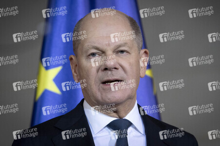 Pressestatement von Olaf Scholz in Berlin