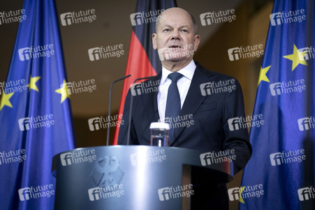 Pressestatement von Olaf Scholz in Berlin