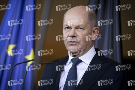 Pressestatement von Olaf Scholz in Berlin