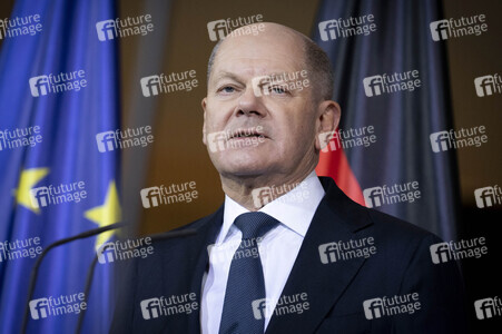 Pressestatement von Olaf Scholz in Berlin