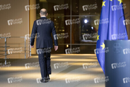 Pressestatement von Olaf Scholz in Berlin