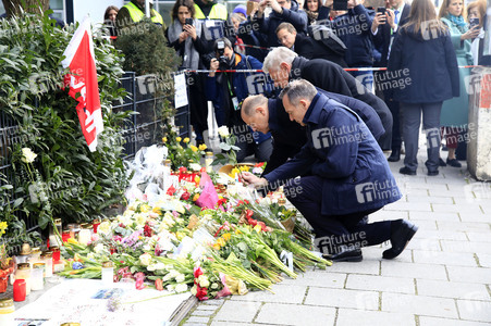 Stilles Gedenken am Ort des mutmaßlichen Anschlags vom 13. Februar in München