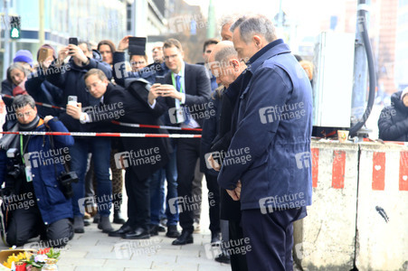 Stilles Gedenken am Ort des mutmaßlichen Anschlags vom 13. Februar in München