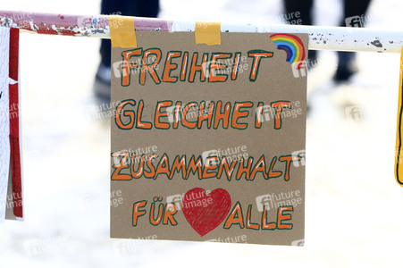 Kundgebung für Demokratie und Vielfalt in Berlin