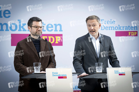Pressekonferenz nach den Gremiensitzungen der FDP in Berlin