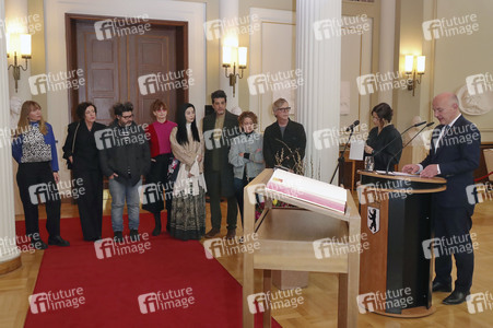 Eintrag der Berlinale-Jury in das Gästebuch von Berlin, Berlinale 2025