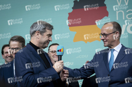 Wahlabend der CDU nach der Bundestagswahl 2025 in Berlin