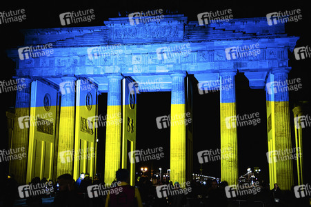 Demonstration zum dritten Jahrestag des Beginns des russischen Angriffskrieges auf die Ukraine in Berlin