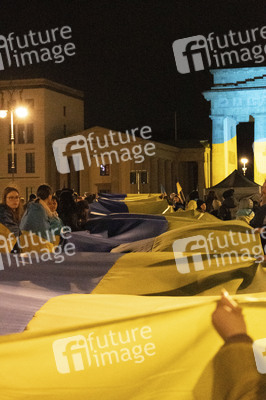 Demonstration zum dritten Jahrestag des Beginns des russischen Angriffskrieges auf die Ukraine in Berlin