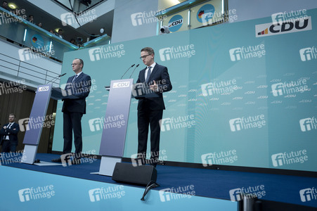 Pressekonferenz nach der Sitzung des CDU-Vorstands in Berlin