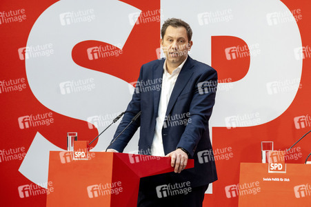 Pressekonferenz der SPD zu den Bundestagswahlen in Berlin