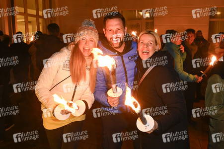 Fackellauf bei den Baltic Lights 2025 auf Usedom