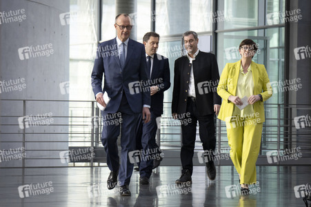 Pressekonferenz nach den Sondierungsgesprächen von Union und SPD in Berlin