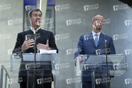 Pressekonferenz nach den Sondierungsgesprächen von Union und SPD in Berlin