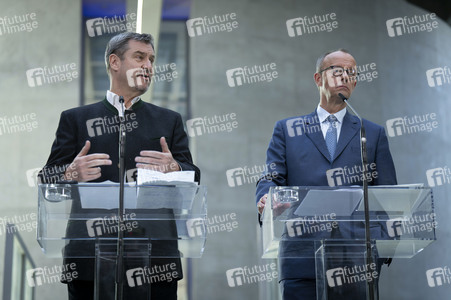 Pressekonferenz nach den Sondierungsgesprächen von Union und SPD in Berlin