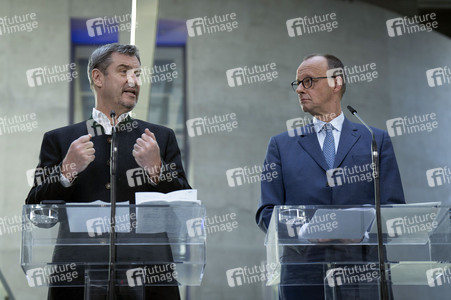 Pressekonferenz nach den Sondierungsgesprächen von Union und SPD in Berlin