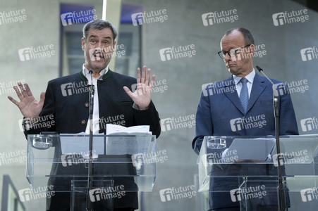 Pressekonferenz nach den Sondierungsgesprächen von Union und SPD in Berlin