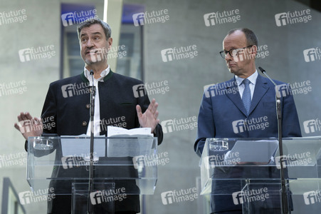 Pressekonferenz nach den Sondierungsgesprächen von Union und SPD in Berlin