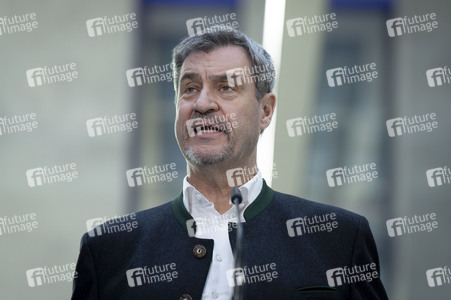 Pressekonferenz nach den Sondierungsgesprächen von Union und SPD in Berlin