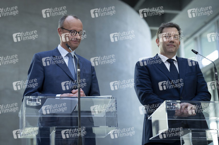Pressekonferenz nach den Sondierungsgesprächen von Union und SPD in Berlin