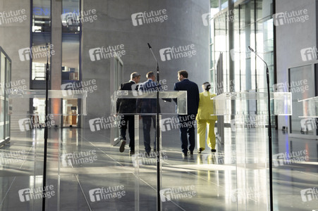Pressekonferenz nach den Sondierungsgesprächen von Union und SPD in Berlin