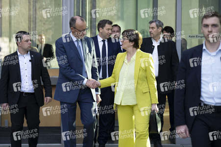 Pressekonferenz nach den Sondierungsgesprächen von Union und SPD in Berlin