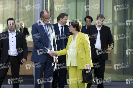 Pressekonferenz nach den Sondierungsgesprächen von Union und SPD in Berlin