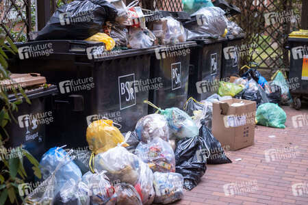 Streik der Stadtreinigung BSR in Berlin