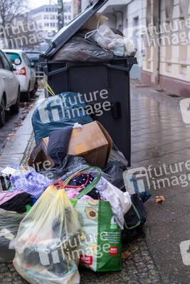 Streik der Stadtreinigung BSR in Berlin