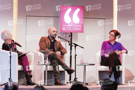 Roberto Saviano und Barbara Auer auf der lit.Cologne 2025 in Köln